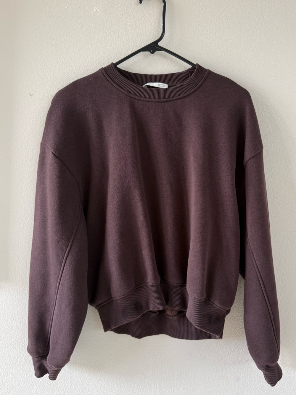 Zara Dark Brown Crewneck Sweatshirt